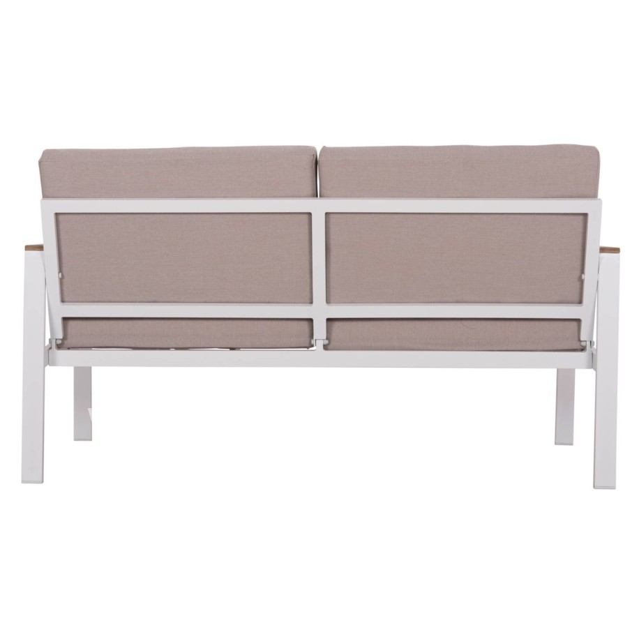 ΚΑΝΑΠΕΣ 2-ΘΕΣΙΟΣ SAFIN HM6279.01 ΑΛΟΥΜΙΝΙΟ ΛΕΥΚΟ-ΜΠΕΖ ΜΑΞΙΛΑΡΙΑ 140x70x77Υεκ