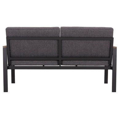OUTDOOR 2-SEATER SOFA SAFIN HM6279.03 ALUMINUM & CUSHIONS IN ANTHRACITE 140x70x77Hcm.