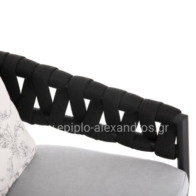 ΣΕΤ ΤΡΑΠΕΖΑΡΙΑΣ ΕΞ.ΧΩΡΟΥ 7ΤΜΧ KRUM HM21156 ΣΚΟΥΡΟ ΓΚΡΙ ΑΛΟΥΜΙΝΙΟ & P.Ε.ΣΧΟΙΝΙ