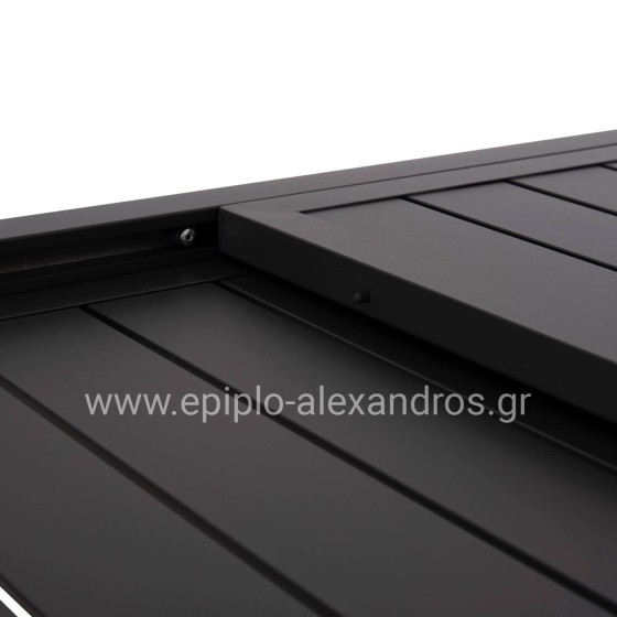 ΣΕΤ ΤΡΑΠΕΖΑΡΙΑΣ ΕΞ.ΧΩΡΟΥ 7ΤΜΧ KRUM HM21153 ΣΚΟΥΡΟ ΓΚΡΙ ΑΛΟΥΜΙΝΙΟ-P.E.TWISTED RATTAN