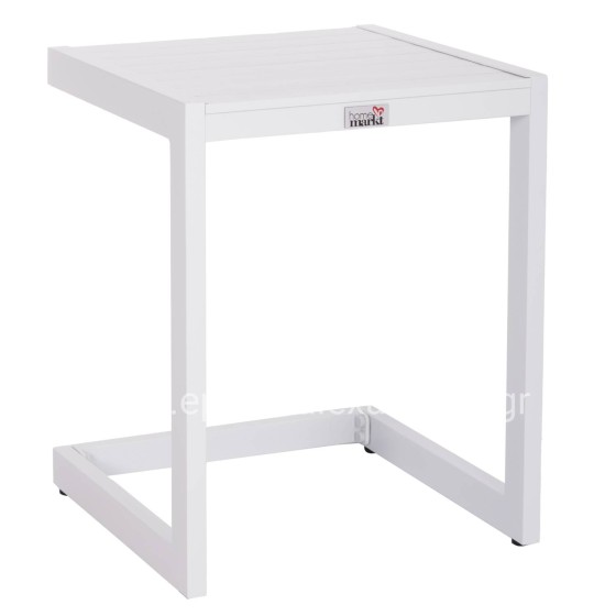 SUNLOUNGER SIDE TABLE BELLING HM6274.01 ALUMINUM IN WHITE 42x43x53Hcm.