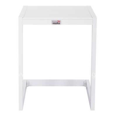 SUNLOUNGER SIDE TABLE BELLING HM6274.01 ALUMINUM IN WHITE 42x43x53Hcm.