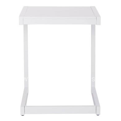 SUNLOUNGER SIDE TABLE BELLING HM6274.01 ALUMINUM IN WHITE 42x43x53Hcm.