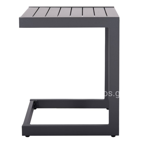 SUNLOUNGER SIDE TABLE BELLING HM6274.03 ALUMINUM IN DARK GREY 42x43x53Hcm.