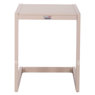 SUNLOUNGER SIDE TABLE BELLING HM6274.04 ALUMINUM IN CHAMPAGNE COLOR 42x43x53Hcm.