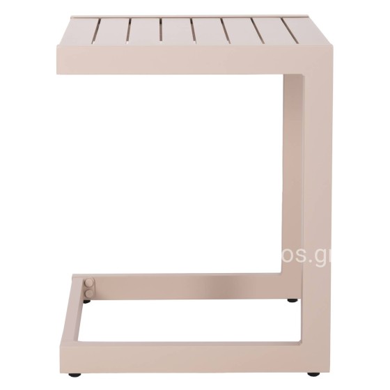 SUNLOUNGER SIDE TABLE BELLING HM6274.04 ALUMINUM IN CHAMPAGNE COLOR 42x43x53Hcm.