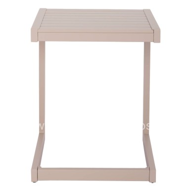 SUNLOUNGER SIDE TABLE BELLING HM6274.04 ALUMINUM IN CHAMPAGNE COLOR 42x43x53Hcm.