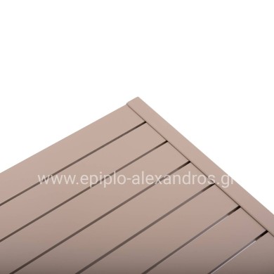 SUNLOUNGER SIDE TABLE BELLING HM6274.04 ALUMINUM IN CHAMPAGNE COLOR 42x43x53Hcm.