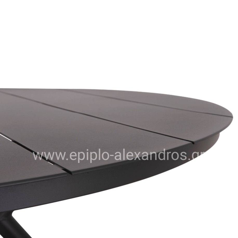 ΣΕΤ ΤΡΑΠΕΖΑΡΙΑΣ ΕΞΩΤ. ΧΩΡΟΥ 5ΤΜΧ BERG HM21134 ΣΚΟΥΡΟ ΓΚΡΙ ΑΛΟΥΜΙΝΙΟ--P.E.RATTAN