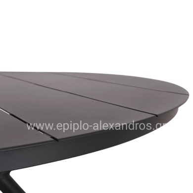 OUTDOOR DINING SET 5PCS BERG HM21134 DARK GREY ALUMINUM--P.E.RATTAN