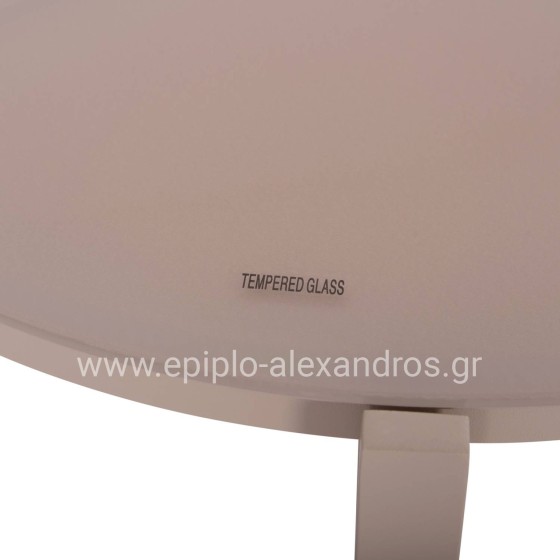 ΣΕΤ ΣΑΛΟΝΙ 4ΤΜΧ JULIETTE HM6280.04 ΚΑΠΟΥΤΣΙΝΟ ΑΛΟΥΜΙΝΙΟ-TEXTILENE--TEMPERED GLASS