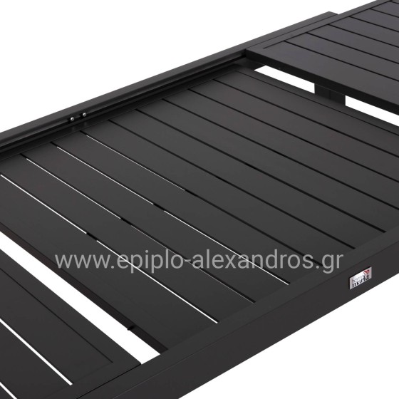 ΣΕΤ ΤΡΑΠΕΖΑΡΙΑΣ ΕΞ.ΧΩΡΟΥ 7ΤΜΧ KRUM HM21157 ΣΚΟΥΡΟ ΓΚΡΙ ΑΛΟΥΜΙΝΙΟ--P.E.RATTAN