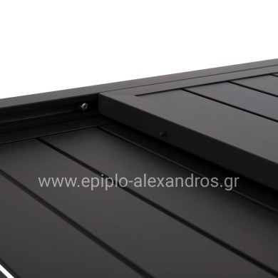 ΣΕΤ ΤΡΑΠΕΖΑΡΙΑΣ ΕΞ.ΧΩΡΟΥ 7ΤΜΧ KRUM HM21157 ΣΚΟΥΡΟ ΓΚΡΙ ΑΛΟΥΜΙΝΙΟ--P.E.RATTAN