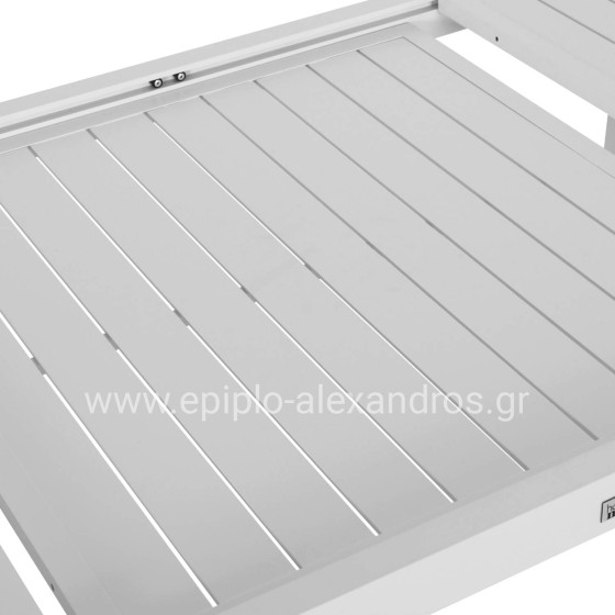 ΣΕΤ ΤΡΑΠΕΖΑΡΙΑΣ ΕΞ.ΧΩΡΟΥ 7ΤΜΧ KRUM HM21132 ΛΕΥΚΟ ΑΛΟΥΜΙΝΙΟ--P.E.TWISTED RATTAN