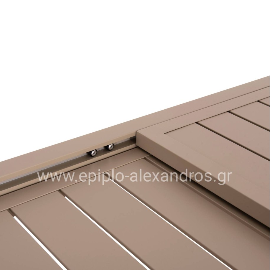 OUTDOOR DINING SET 7PCS KRUM HM21158 ALUMINUM IN CHAMPAGNE COLOR