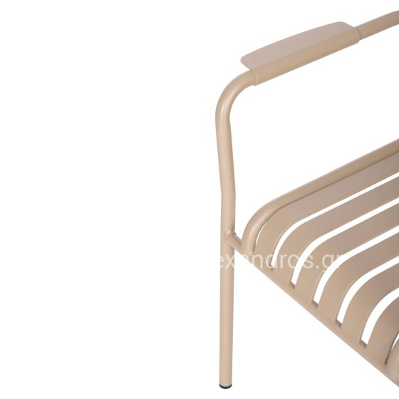 OUTDOOR DINING SET 7PCS KRUM HM21158 ALUMINUM IN CHAMPAGNE COLOR