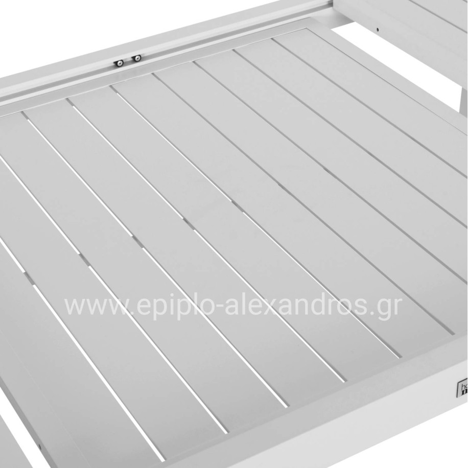 ΣΕΤ ΤΡΑΠΕΖΑΡΙΑΣ ΕΞ.ΧΩΡΟΥ 7ΤΜΧ KRUM HM21146 ΛΕΥΚΟ ΑΛΟΥΜΙΝΙΟ