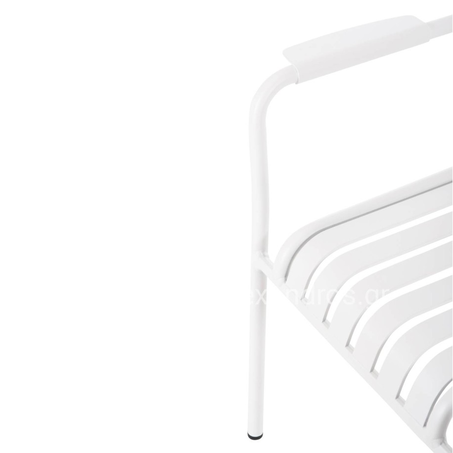 OUTDOOR DINING SET 7PCS KRUM HM21146 WHITE ALUMINUM