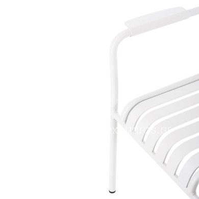 OUTDOOR DINING SET 7PCS KRUM HM21146 WHITE ALUMINUM