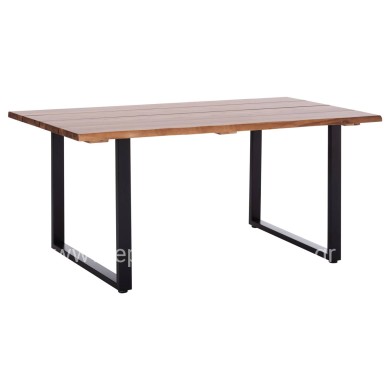 OUTDOOR DINING TABLE FRIGGO HM6297.01 ACACIA WOOD 3.5cm thick--METAL LEGS 160x80x77Hcm