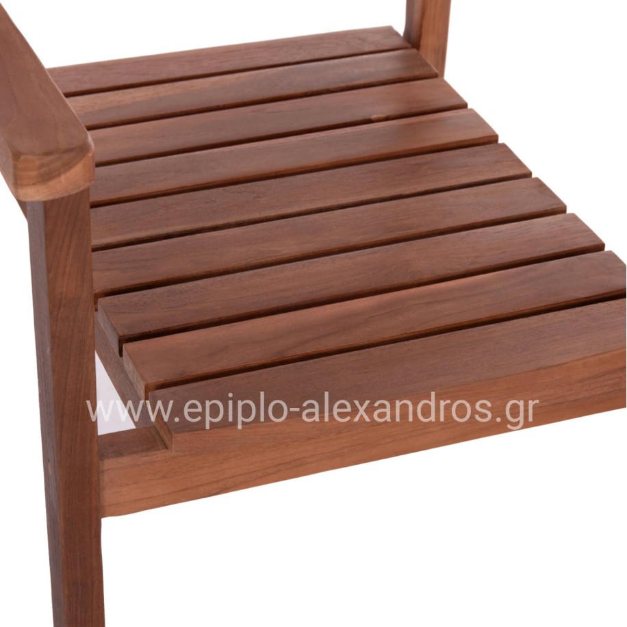 ΠΟΛΥΘΡΟΝΑ KEMPO HM6358 ΞΥΛΟ TEAK ΣΕ ΦΥΣΙΚΟ--58x58,5x88Υεκ.