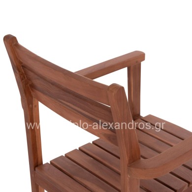 ARMCHAIR KEMPO HM6358 TEAK WOOD IN NATURAL--58x58.5x88Hcm.