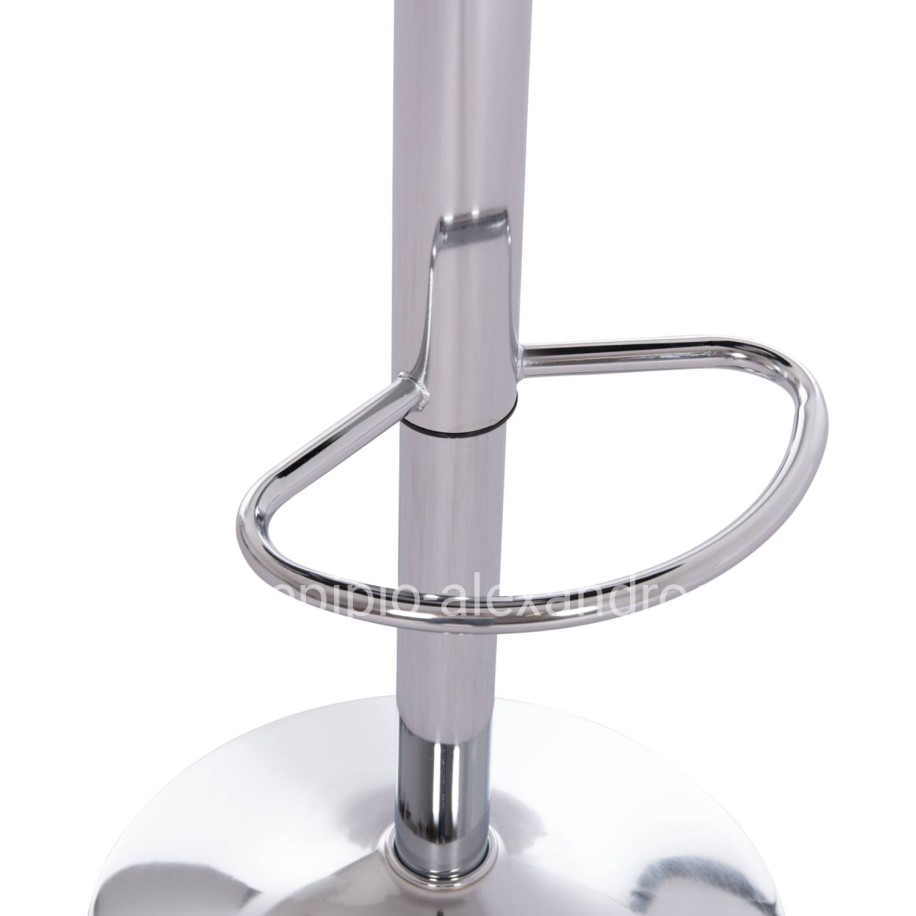 BAR STOOL ROSE HM204.44 CHROMED BASE & SUSPENSION & BLACK VELVET 48x45x105Hcm.