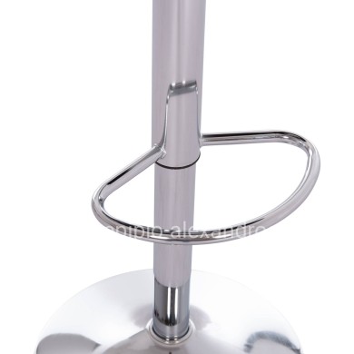 BAR STOOL ROSE HM204.44 CHROMED BASE & SUSPENSION & BLACK VELVET 48x45x105Hcm.