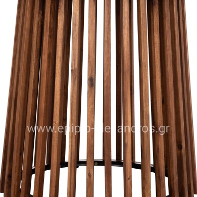 OUTDOOR ROUND DINING TABLE CRISTOBAL HM6235 ACACIA WOOD-CEMENT TOP Φ120x77Hcm.