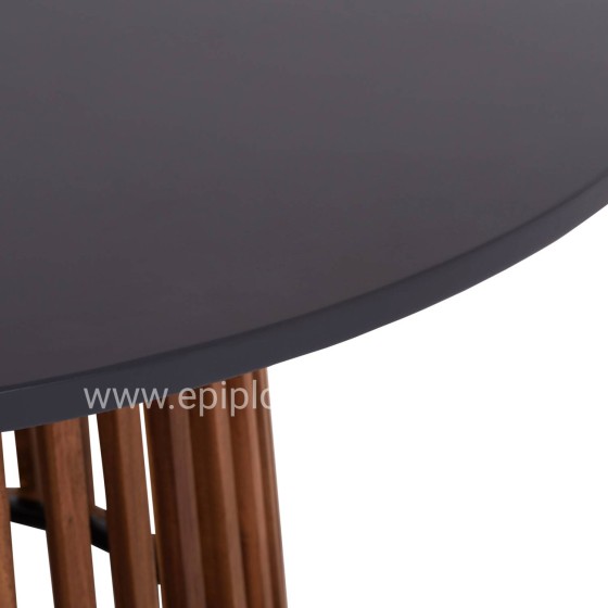 ΤΡΑΠΕΖΙ ΣΤΡΟΓΓΥΛΟ ΕΞ.ΧΩΡΟΥ CRISTOBAL HM6235 ΞΥΛΟ ΑΚΑΚΙΑΣ-CEMENT TOP Φ120x77Υεκ