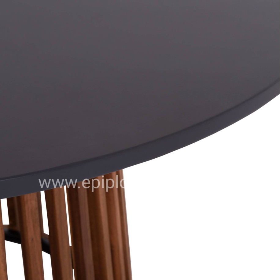 ΤΡΑΠΕΖΙ ΣΤΡΟΓΓΥΛΟ ΕΞ.ΧΩΡΟΥ CRISTOBAL HM6235 ΞΥΛΟ ΑΚΑΚΙΑΣ-CEMENT TOP Φ120x77Υεκ