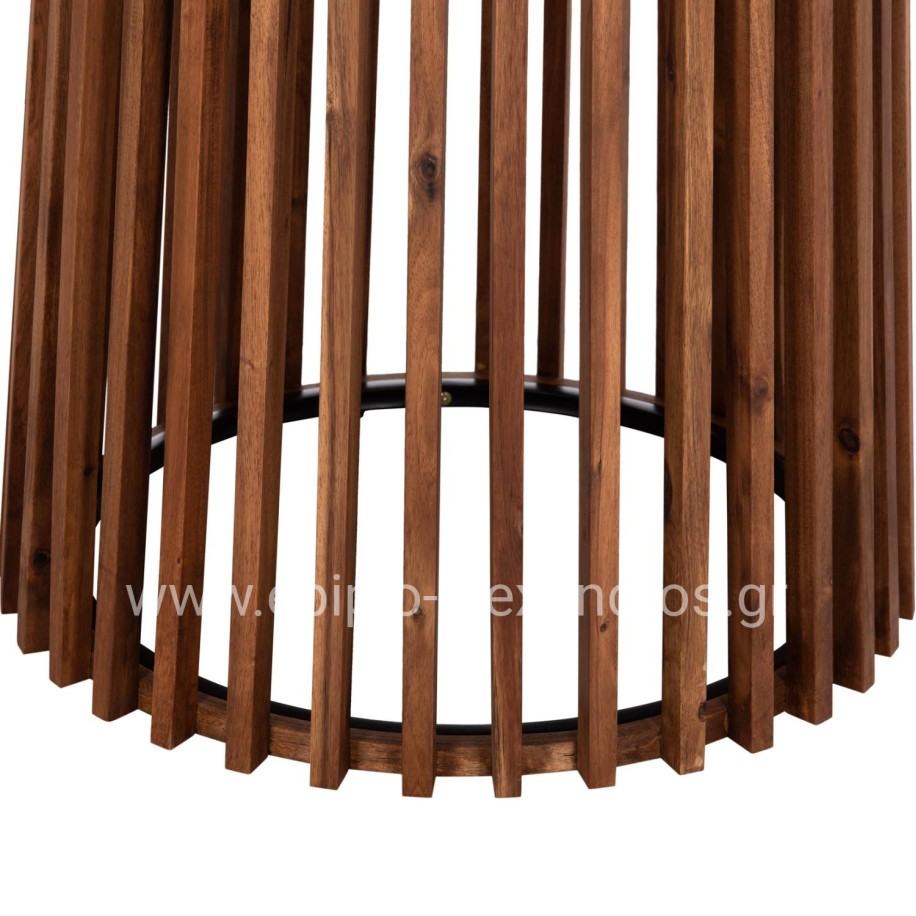 OUTDOOR ROUND DINING TABLE CRISTOBAL HM6235 ACACIA WOOD-CEMENT TOP Φ120x77Hcm.