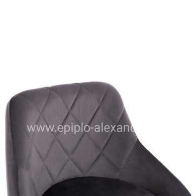 ΣΚΑΜΠΟ ΜΠΑΡ ROSE HM204.41 ΜΕ ΑΜΟΡΤΙΣΕΡ ΧΡΩΜΙΟΥ & ΓΚΡΙ ΒΕΛΟΥΔΟ 48x45x105Υεκ.