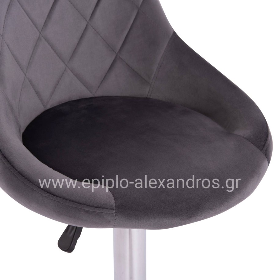 ΣΚΑΜΠΟ ΜΠΑΡ ROSE HM204.41 ΜΕ ΑΜΟΡΤΙΣΕΡ ΧΡΩΜΙΟΥ & ΓΚΡΙ ΒΕΛΟΥΔΟ 48x45x105Υεκ.