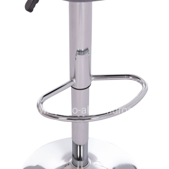 BAR STOOL ROSE HM204.41 CHROMED BASE & SUSPENSION & GREY VELVET 48x45x105Hcm.