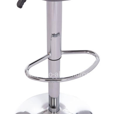 BAR STOOL ROSE HM204.41 CHROMED BASE & SUSPENSION & GREY VELVET 48x45x105Hcm.