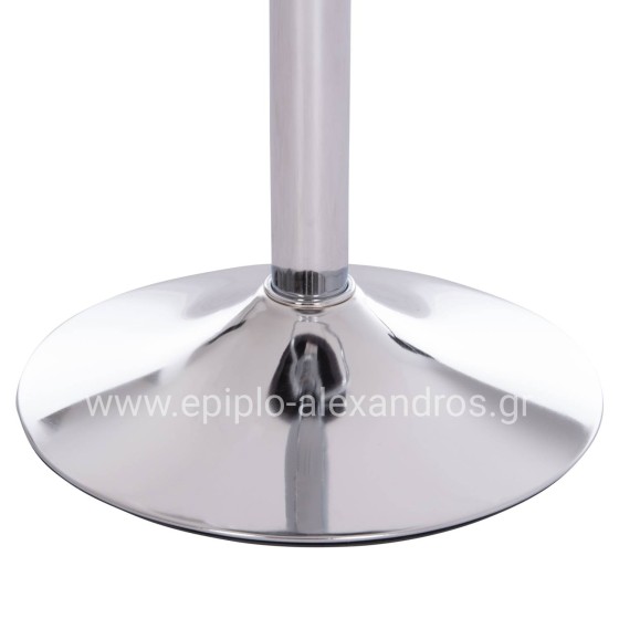 BAR STOOL ROSE HM204.41 CHROMED BASE & SUSPENSION & GREY VELVET 48x45x105Hcm.