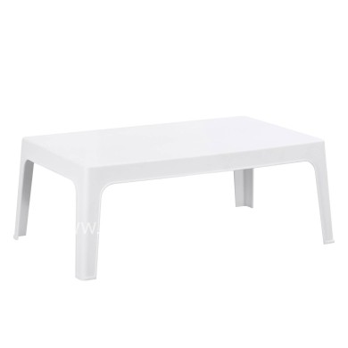 RECTANGULAR COFFEE TABLE SLEEK HM6367.01 POLYPROPYLENE IN WHITE 99x59.5x39.5Hcm.