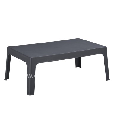 RECTANGULAR COFFEE TABLE SLEEK HM6367.10 POLYPROPYLENE IN DARK GREY 99x59.5x39.5Hcm.