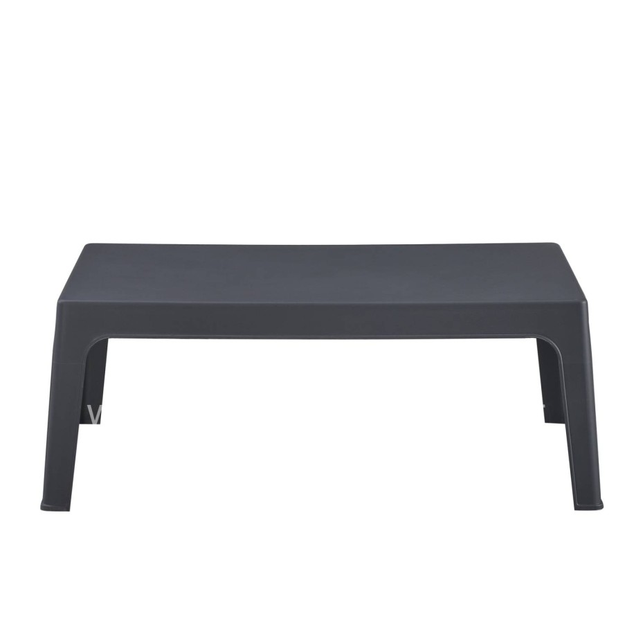 RECTANGULAR COFFEE TABLE SLEEK HM6367.10 POLYPROPYLENE IN DARK GREY 99x59.5x39.5Hcm.