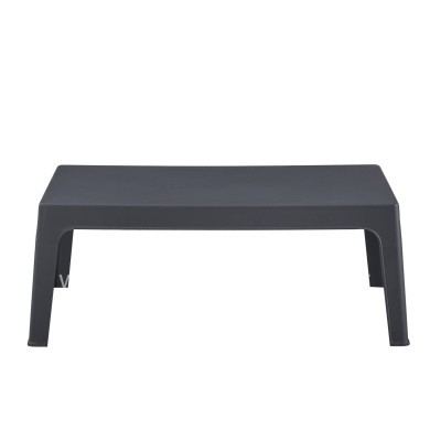 RECTANGULAR COFFEE TABLE SLEEK HM6367.10 POLYPROPYLENE IN DARK GREY 99x59.5x39.5Hcm.