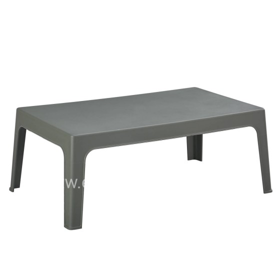 RECTANGULAR COFFEE TABLE SLEEK HM6367.05 POLYPROPYLENE IN DARK OLIVE 99x59.5x39.5Hcm.