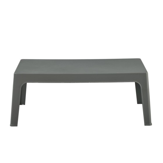 RECTANGULAR COFFEE TABLE SLEEK HM6367.05 POLYPROPYLENE IN DARK OLIVE 99x59.5x39.5Hcm.