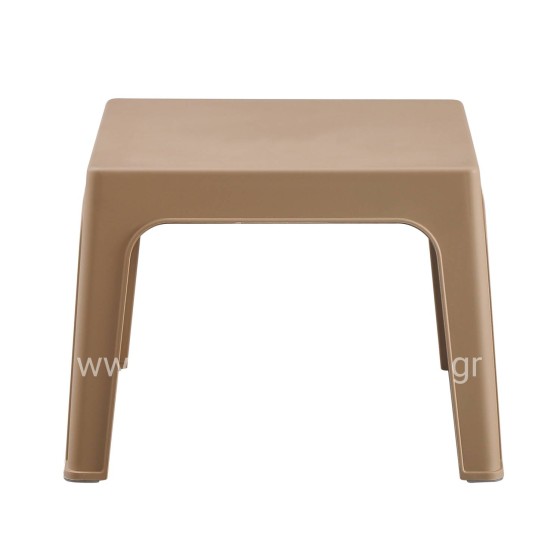 SQUARE COFFEE TABLE SLEEK HM6371.03 POLYPROPYLENE IN CAPPUCCINO 49.5x49.5x40Hcm.