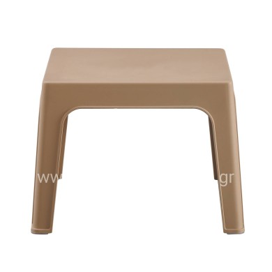 SQUARE COFFEE TABLE SLEEK HM6371.03 POLYPROPYLENE IN CAPPUCCINO 49.5x49.5x40Hcm.