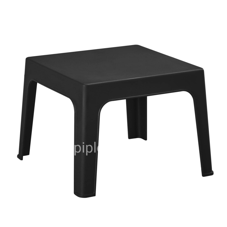 SQUARE COFFEE TABLE SLEEK HM6371.02 POLYPROPYLENE IN BLACK 49.5x49.5x40Hcm.