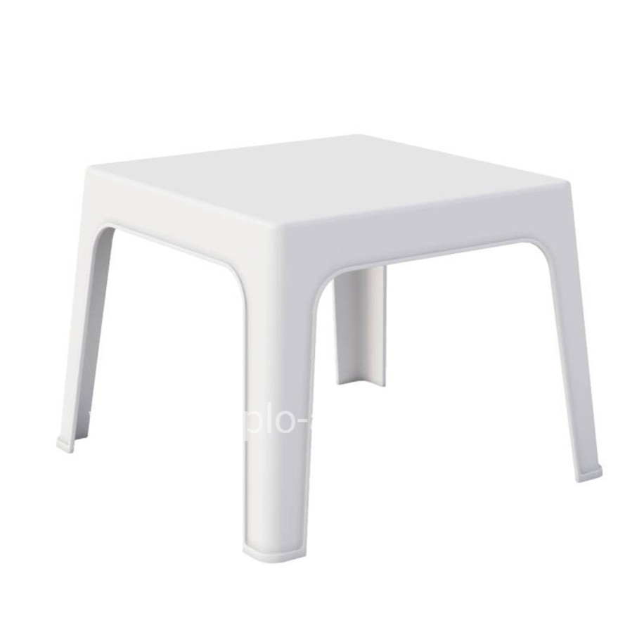 SQUARE COFFEE TABLE SLEEK HM6371.01 POLYPROPYLENE IN WHITE 49.5x49.5x40Hcm.