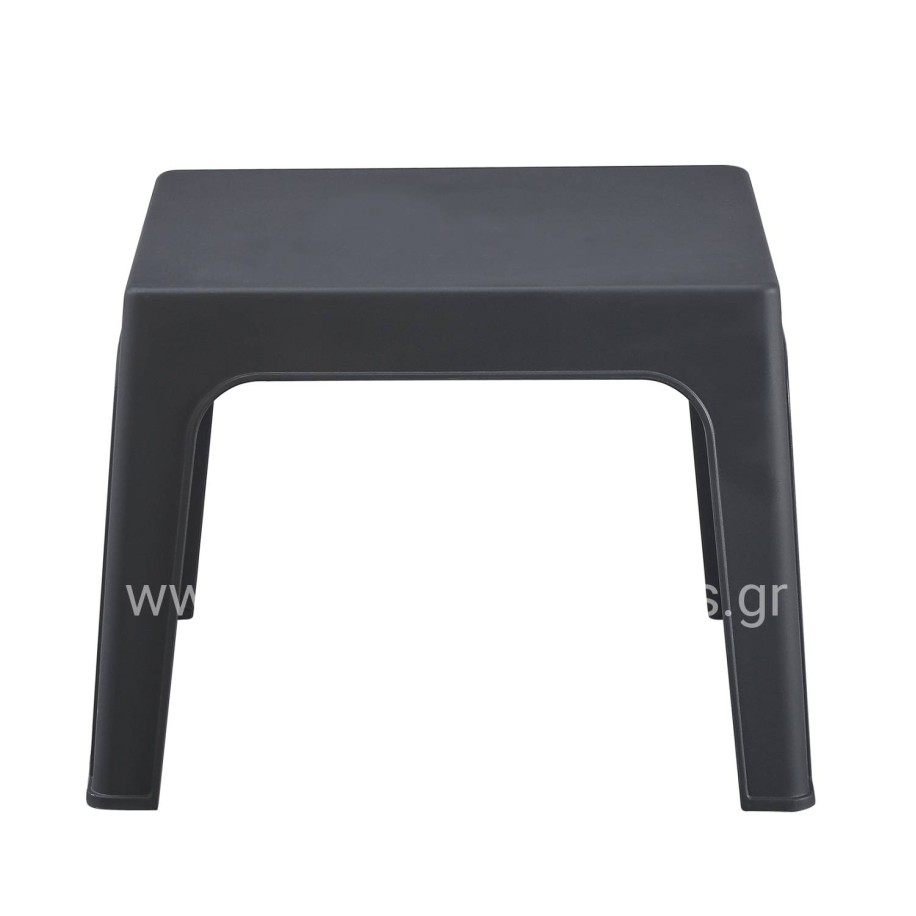 SQUARE COFFEE TABLE SLEEK HM6371.10 POLYPROPYLENE IN DARK GREY 49.5x49.5x40Hcm.