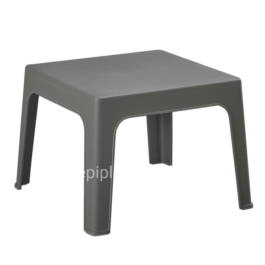 SQUARE COFFEE TABLE SLEEK HM6371.05 POLYPROPYLENE IN DARK OLIVE 49.5x49.5x40Hcm.
