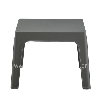 SQUARE COFFEE TABLE SLEEK HM6371.05 POLYPROPYLENE IN DARK OLIVE 49.5x49.5x40Hcm.